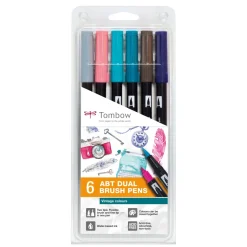 ABT Dual Brush pen 6-set Vintage
