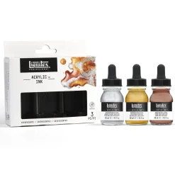 Acrylic Ink Iridescent 3-set 30 ml
