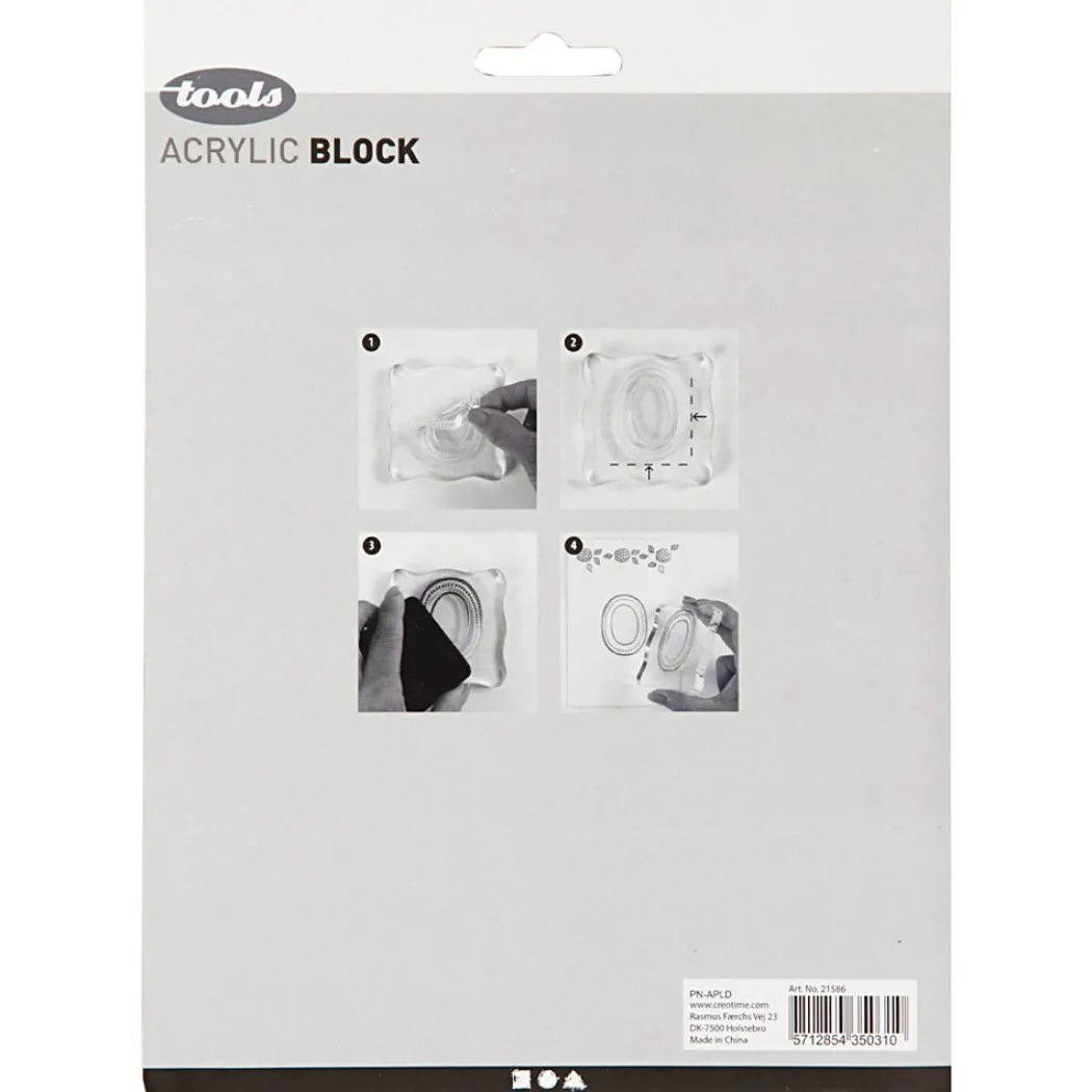 Akrylblock till stämplar 4-pack