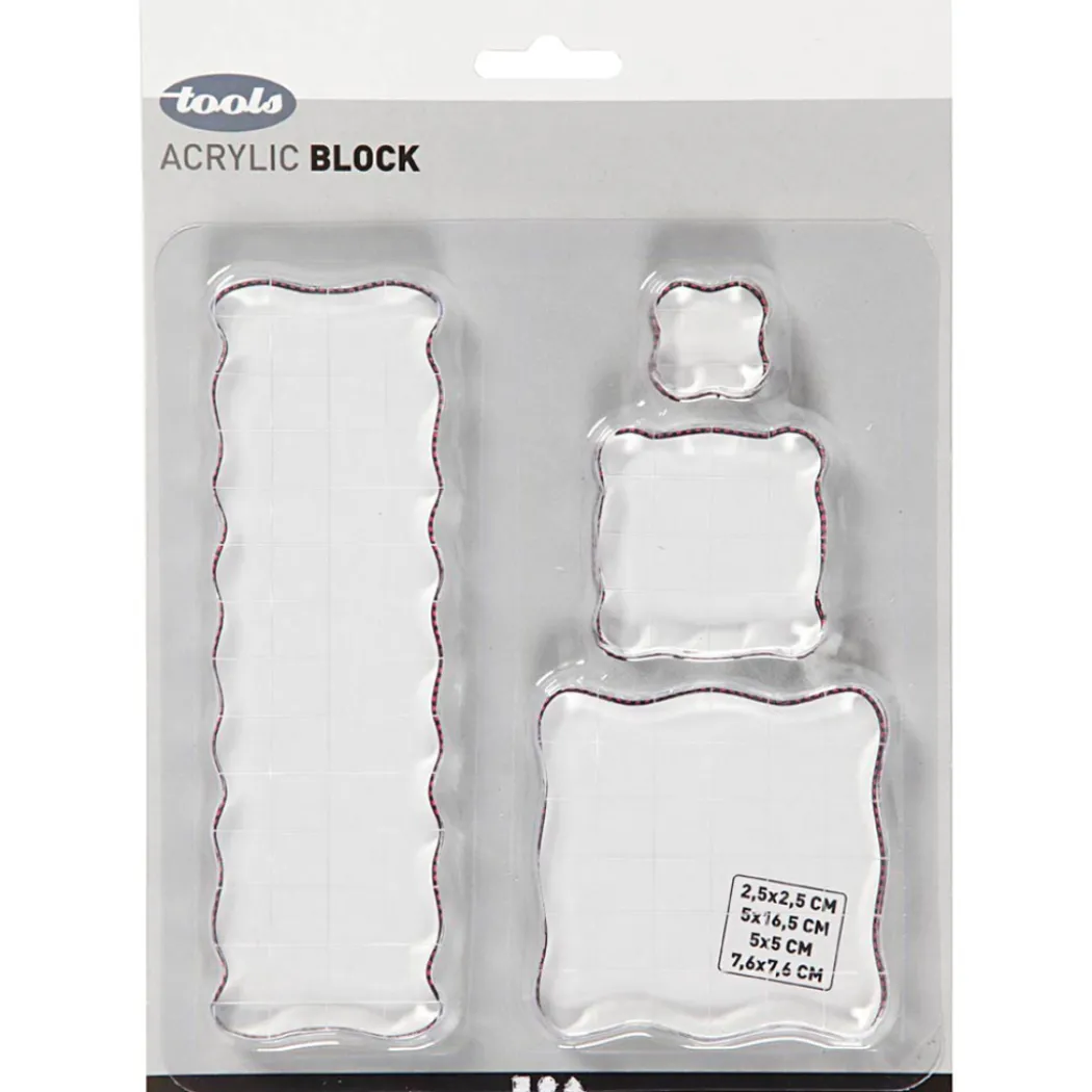 Akrylblock till stämplar 4-pack