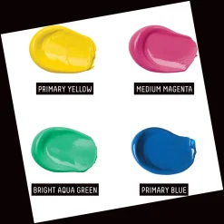 Akrylfärg Basics Illuminated Brights Set 4x118 ml