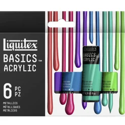 Akrylfärg Basics Metallic Set 6x22 ml
