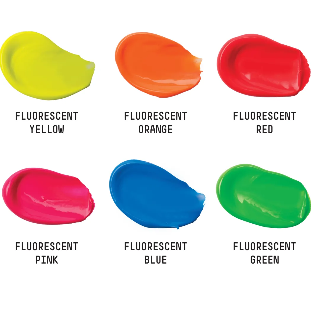Akrylfärg Fluorescent Set Tubes 6x22 ml