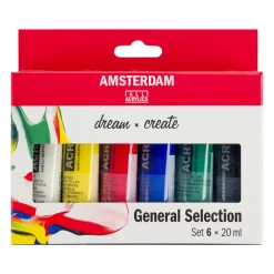 Akrylfärg General Selection Set 6 x 20 ml