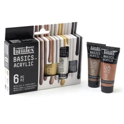 Akrylfärg Metallic & Iridescent Set Tubes 6x22 ml