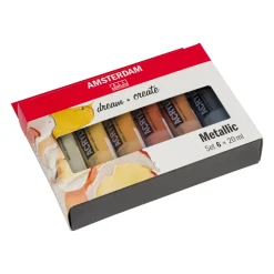 Akrylfärg Metallic Set 6 x 20 ml