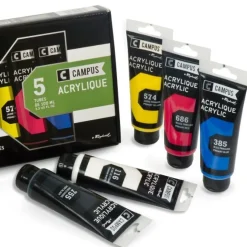 Akrylfärgset Campus 5x100ml tuber