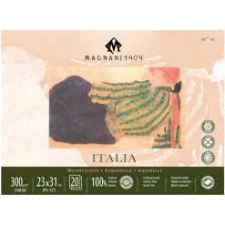 Akvarellblock Italia 100% Bomull 300gFin Gräng 23x31 cm 20 ark
