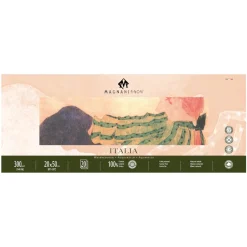 Akvarellblock Italia 100% Bomull 300g Fin Gräng 20x50 cm 20 ark