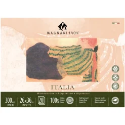 Akvarellblock Italia 100% Bomull 300g 26x36cm 20 ark