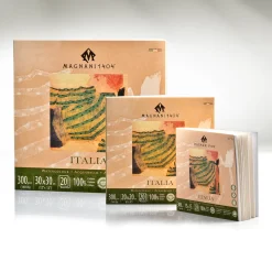 Akvarellblock Italia 100% Bomull 300g Fin Gräng 20x20 cm 20 ark