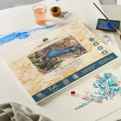 Akvarellblock Portofino 100% Bomull 300g Satin 31x41cm 20 ark