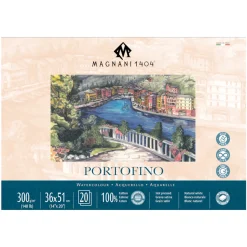 Akvarellblock Portofino 100% Bomull 300g Satin 36x51cm 20 ark