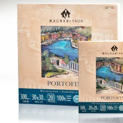 Akvarellblock Portofino 100% Bomull 300g Satin 30x30 cm 20 ark