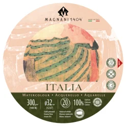 Akvarellblock Rund Italia 100% Bomull 300g 32 cm 20 ark