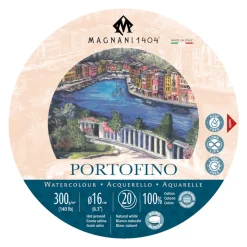 Akvarellblock Rund Portofino 100% Bomull 300g 16 cm 20 ark