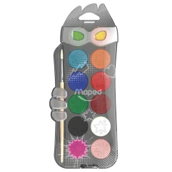 Akvarellfärg Color Peps 12-set + Pensel (3 år+)