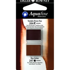 Akvarellfärg ½ - kopp Duo Vandyke Brown Hue/Raw Umber