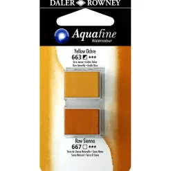 Akvarellfärg ½ - kopp Duo Yellow Ochre/Raw Sienna