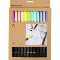 Akvarellpenna Two-Tip Brush Marker 12-set