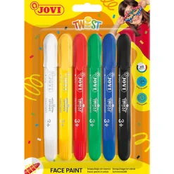 Ansiktsfärg Skruvkritor 6-set (3 år+)