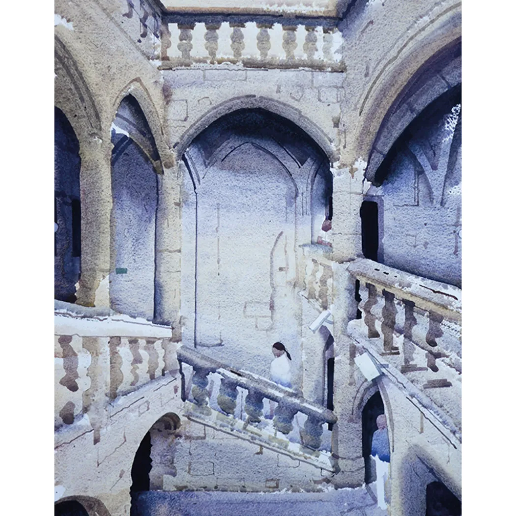 Atmospheric Buildings in Watercolour
