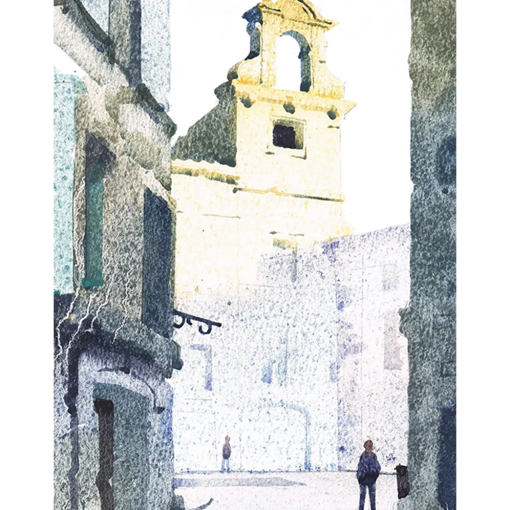 Atmospheric Buildings in Watercolour