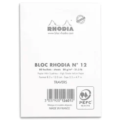 Block Vit No.12 Linjerat