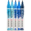 Brush Pen Blue 5-pack
