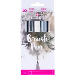 Brush Pen Grey 5-set