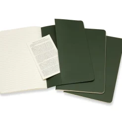 Cahier Notebook Large Green Linjerad