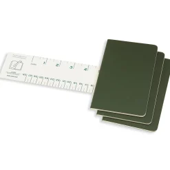 Cahier Notebook Pocket Green Linjerad