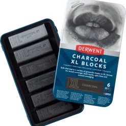Charcoal XL Blocks Tin 6-set