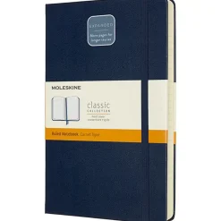 Classic Hard Cover Notebook Expanded Blue Linjerad