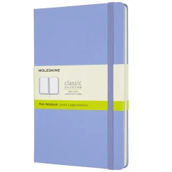 Classic Hard Cover Notebook Large Hydrangea Blue