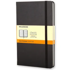 Classic Hard Cover Notebook Pocket Black