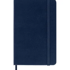 Classic Hard Cover Notebook Pocket Blue Linjerad