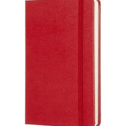 Classic Hard Cover Notebook Pocket Red