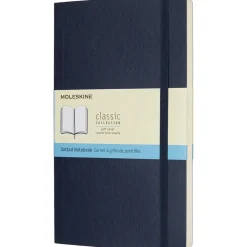 Classic Soft Cover Notebook Large Blue Dotted
