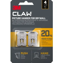 Claw Tavelkrok för gipsvägg 20 kg 4-pack