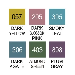 Clean Color Real Brush 6-set Smokey Colors