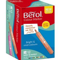 Colour Marker Bullet Tip 12-pack (3 år+)
