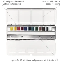 Cotman Akvarellfärg Metal Box 12 ½ - koppar