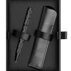 Ecridor Black Lines Set Kulpenna och Läderfodral