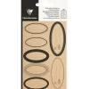 Etikett Kraft Oval Svart