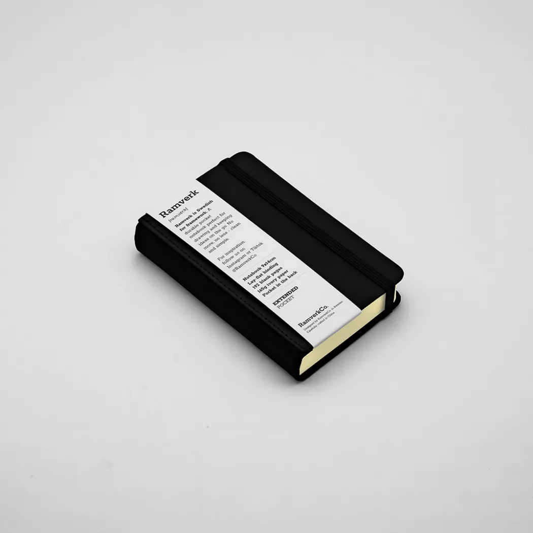Extended Black Sketchbook Pocket