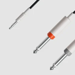Field Audio cabel Textil 3.5mm till 2x 6.35mm
