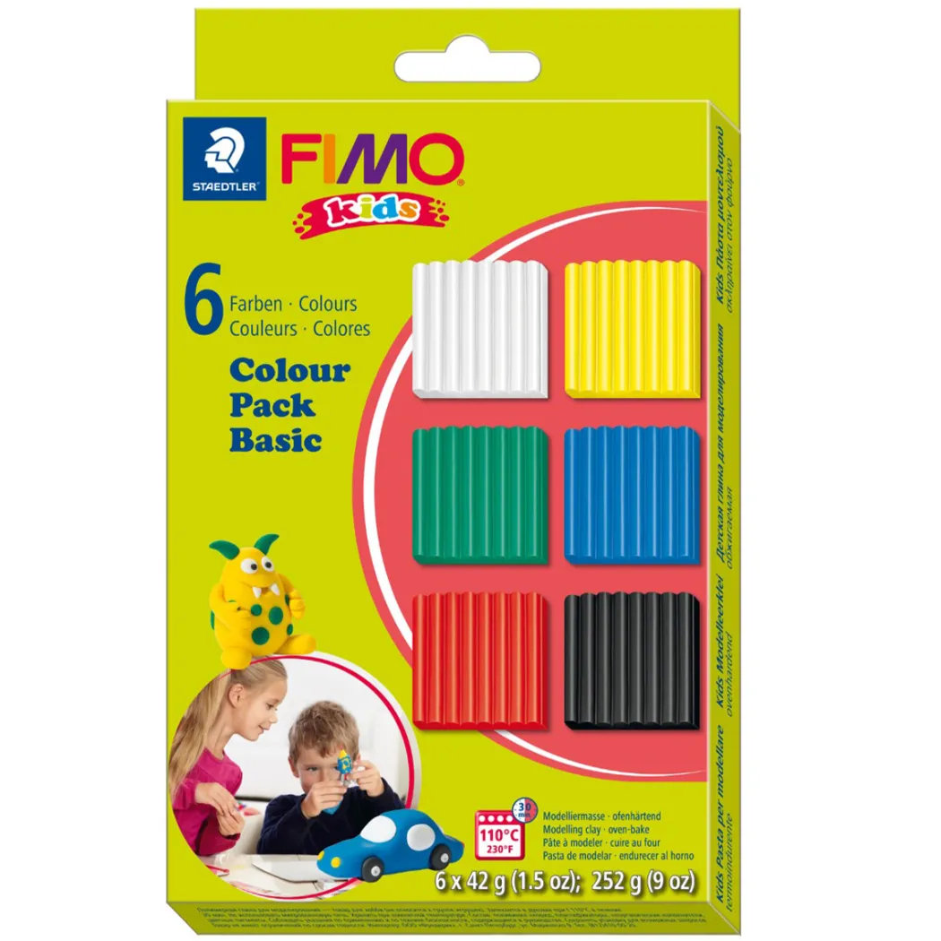 FIMO Kids Modellera 6-pack Basic colours