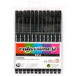 Fineliner Black 12-set