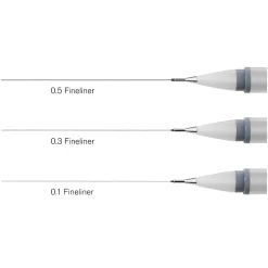 Fineliner 3-set Cool Grey
